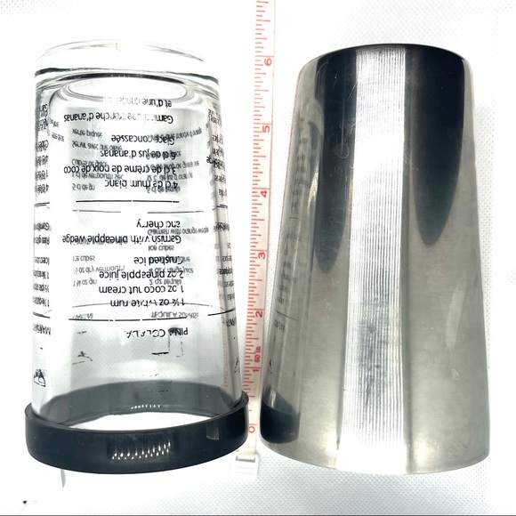 Cocktail Shaker - Glass and Tin with Printed Recipes - Picture 7 of 7